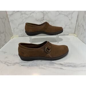 Keds Spring Steps Woman's Suede Slip on Shoe Tread Softly, Brown, Size 8.5